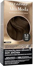 Coloração Permanente Alfaparf Alta Moda Sem Amônia 5.0 Castanho Claro