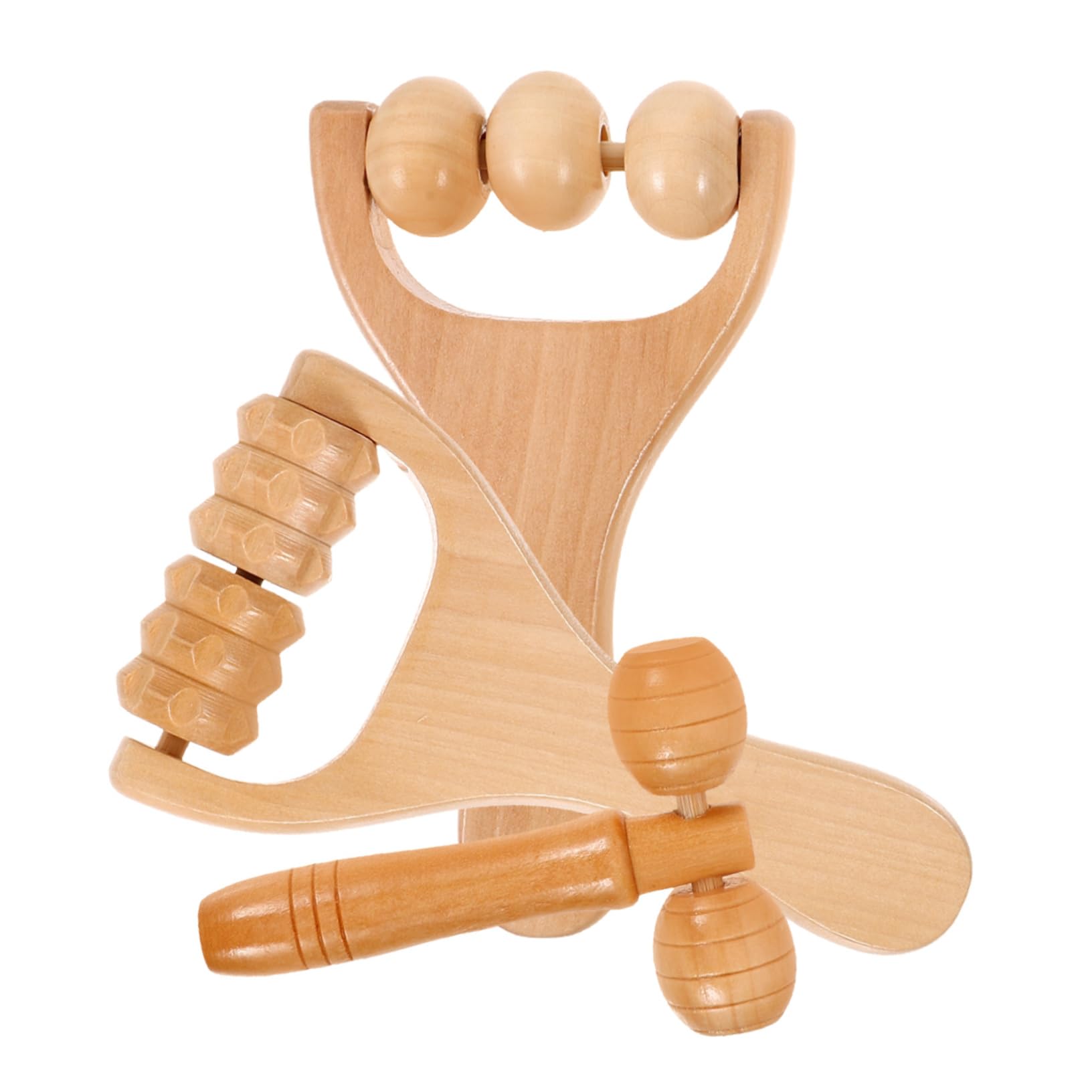 1 Juego Rodillo De Mano De Masaje Rodillo De Masaje De Isquiotibiales ador Facial ador De Cuello De Manos De Becerro De Madera