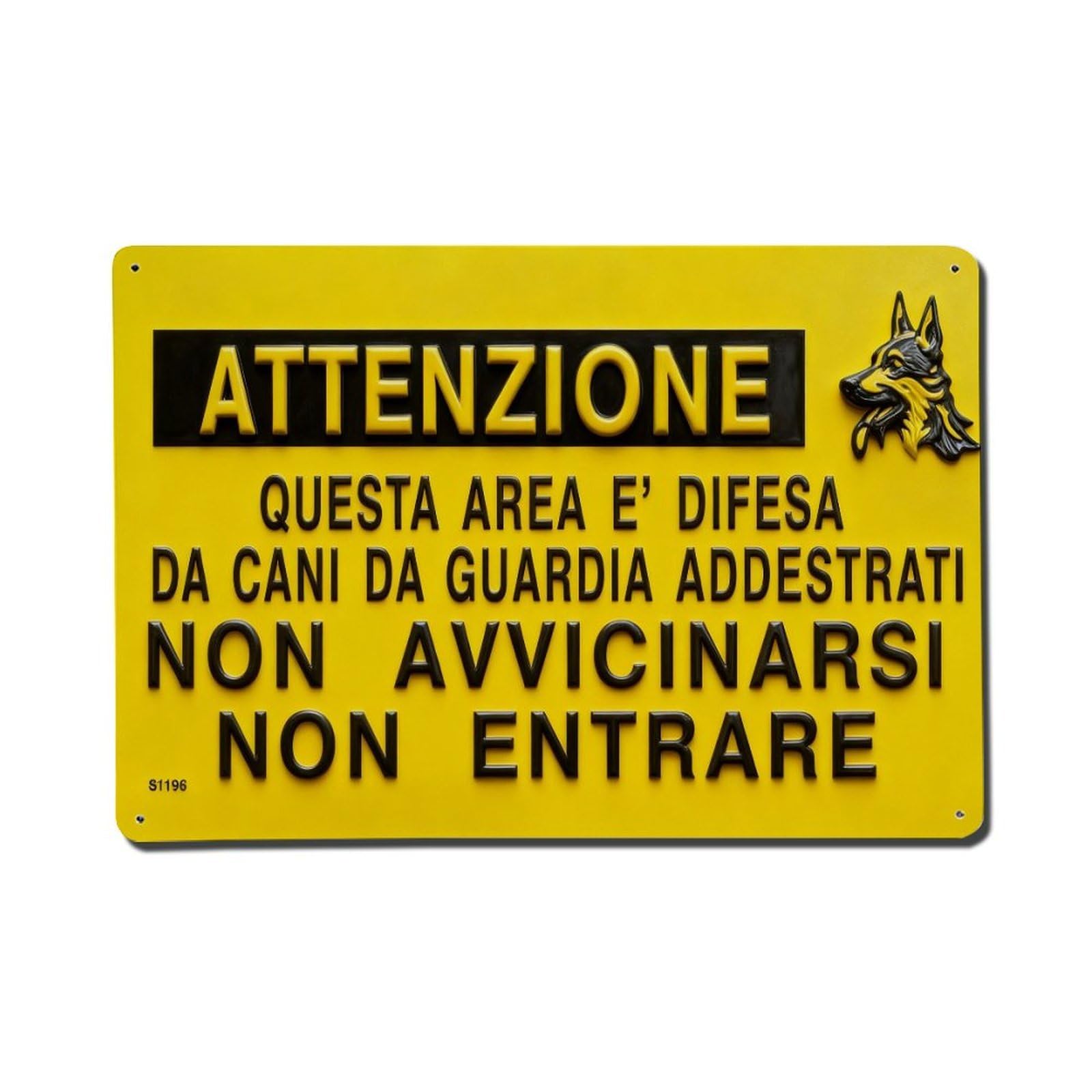Beware of Guard Dogs Do Not Approach Metal Tin Sign Plaque