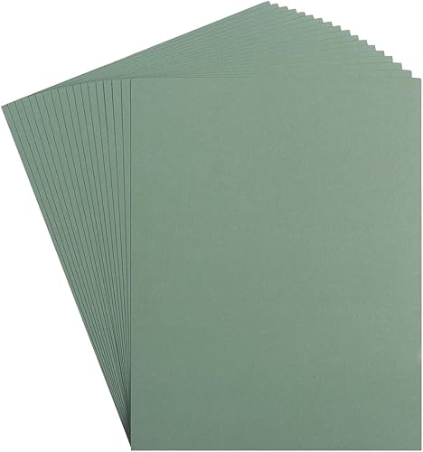 20 hojas de cartulina de papel grueso de colores en blanco para manualidades, tarjetas, invitaciones, suministros de álbumes de recortes (verde