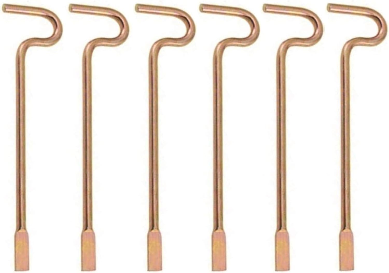 Bedroom/Bathroom Door Steel Emergency Release Tool Compatible with Kwikset Interior Levers and Knobs (6), Gold Color