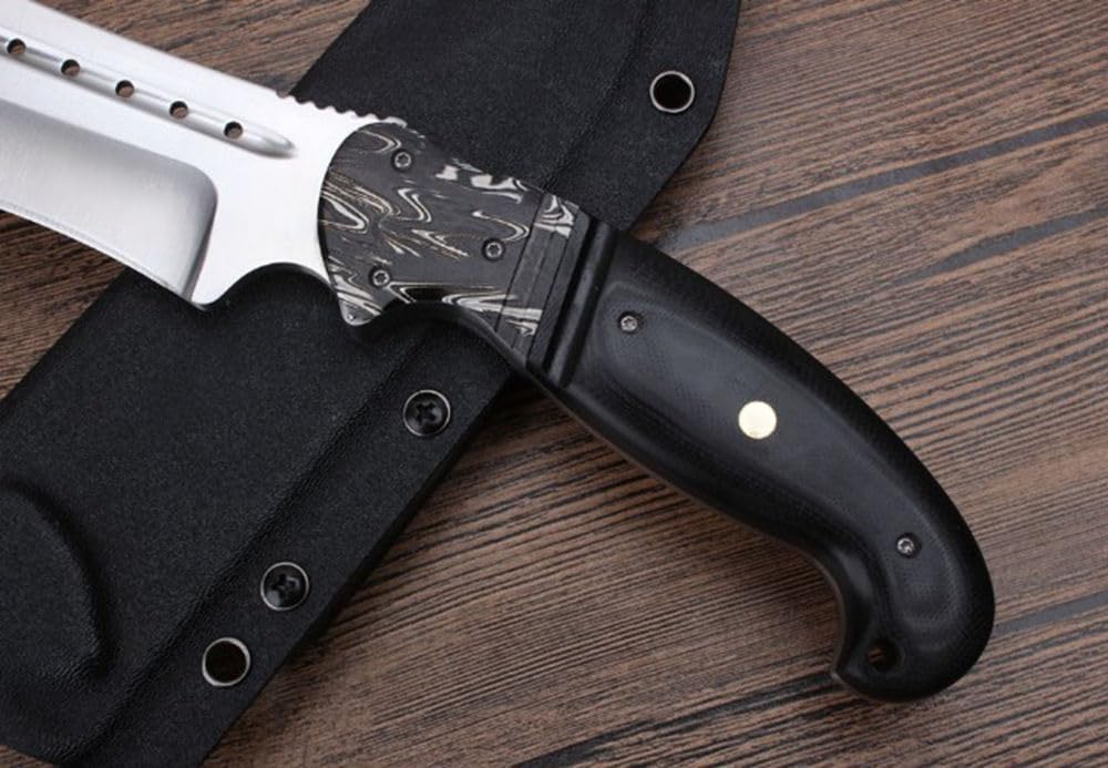Generico TEERMA OJ5 Forgiatura integrata fixed blade Coltello multiuso, Utilizzato principalmente per campeggio, caccia, pesca, esplorazione della giungla, escursionismo