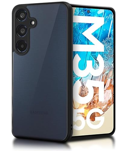 WOW IMAGINE Translucent Hybrid Back Case Cover for Samsung Galaxy M35 5G Smoked Matte Back | Shock Proof 360 Degree Protection | Protective Hard Case – Matte Black