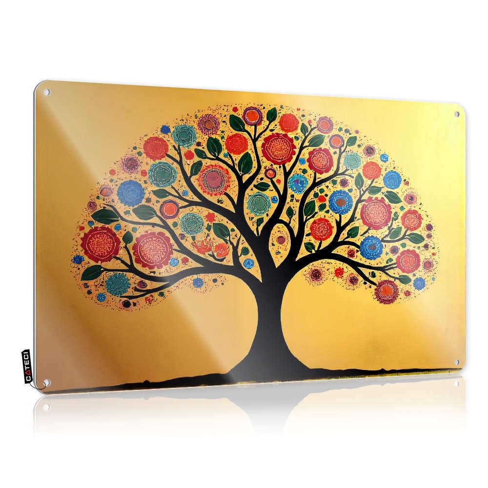Sujd Colour A Vibrant, Colorful Tree With Intricate Patterns On Its Branches. Sign Wall Decorative | Classic Gift For Coworker Hanging Art For Dressing Living Room(30X40cm)