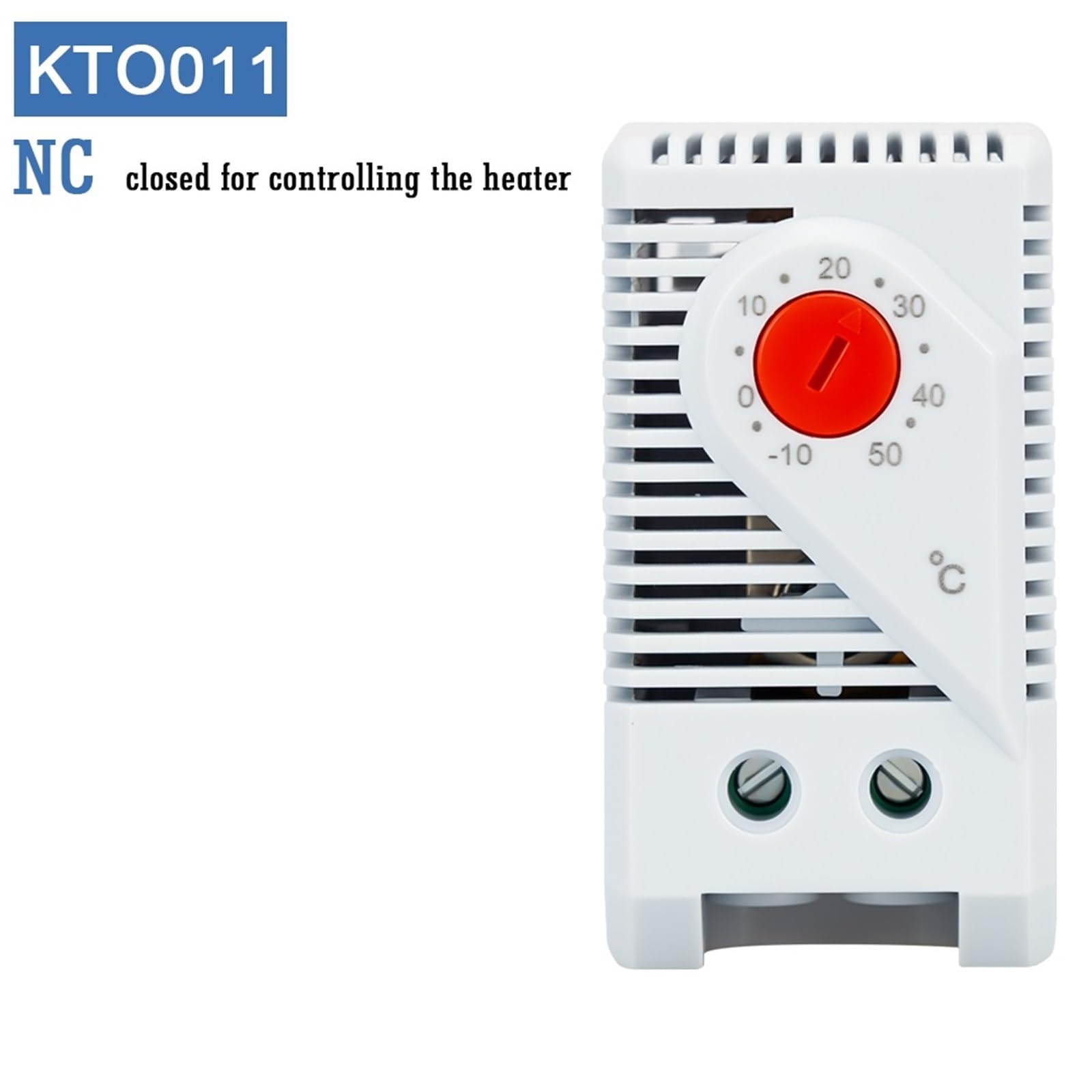 3 pezzi Regolatore di temperatura for armadietto su guida DIN Termostato industriale KTO011 KTS011 Termoregolatore meccanico da 0 a 60 gradi centigradi(NO -10 to 50 degree)