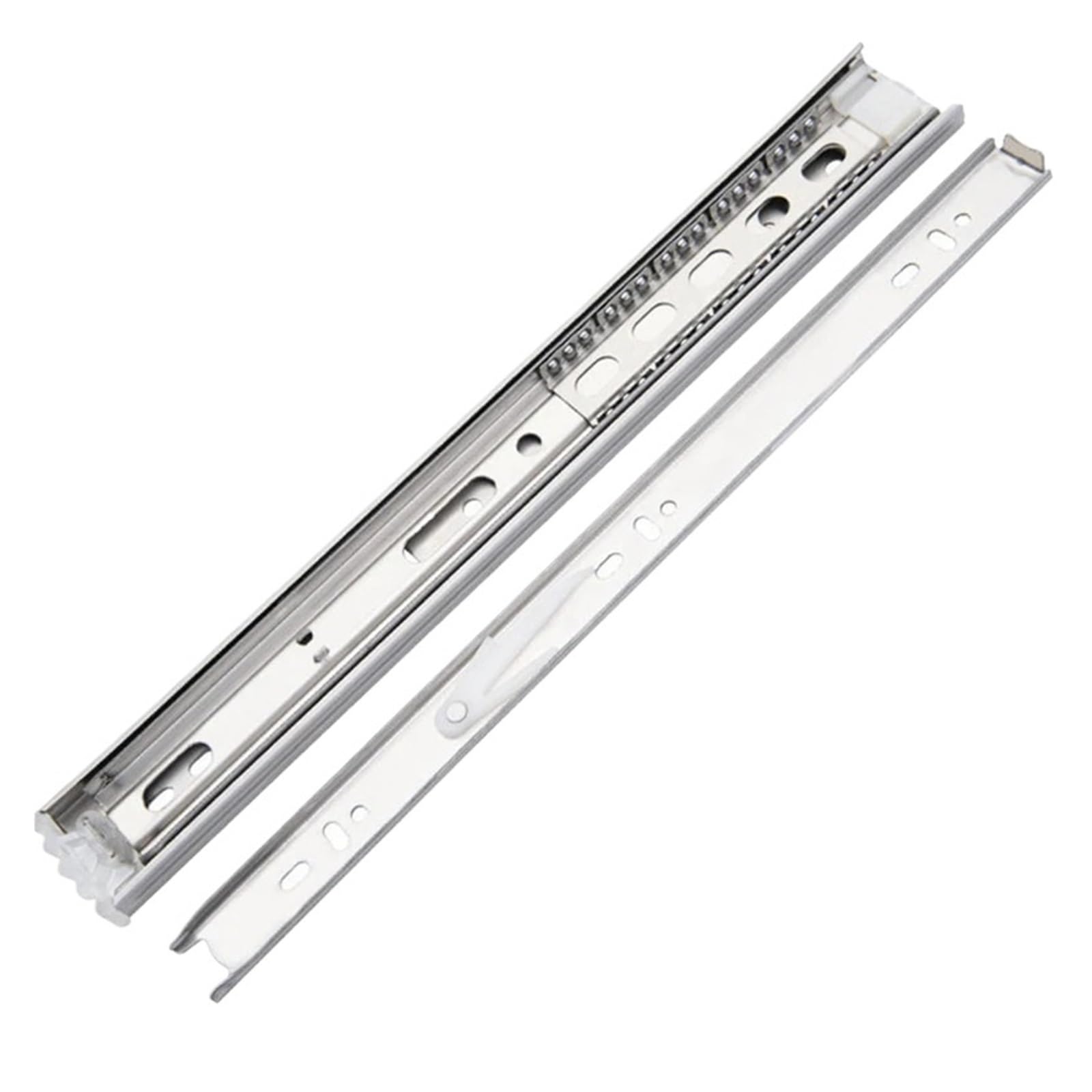 Jvnalwnkv One Color Drawer Slide Rail，Stainless Steel Rail, Side Mount Ball Bearing Rails Thickened Silent Stainless Three-Section