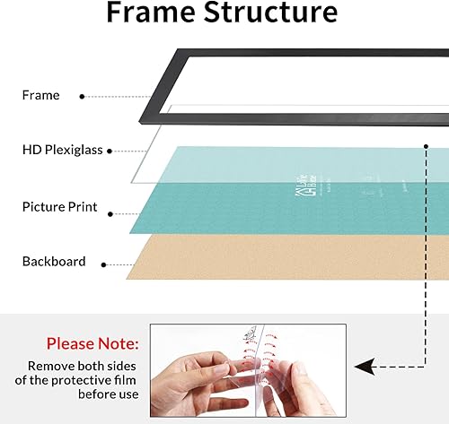 Miniatura 3 de LaVie Home Marco panorámico de 12 x 36 pulgadas, 2 unidades, color negro, para exhibir imágenes panorámicas de 12 x 36 pulgadas, marcos horizontales