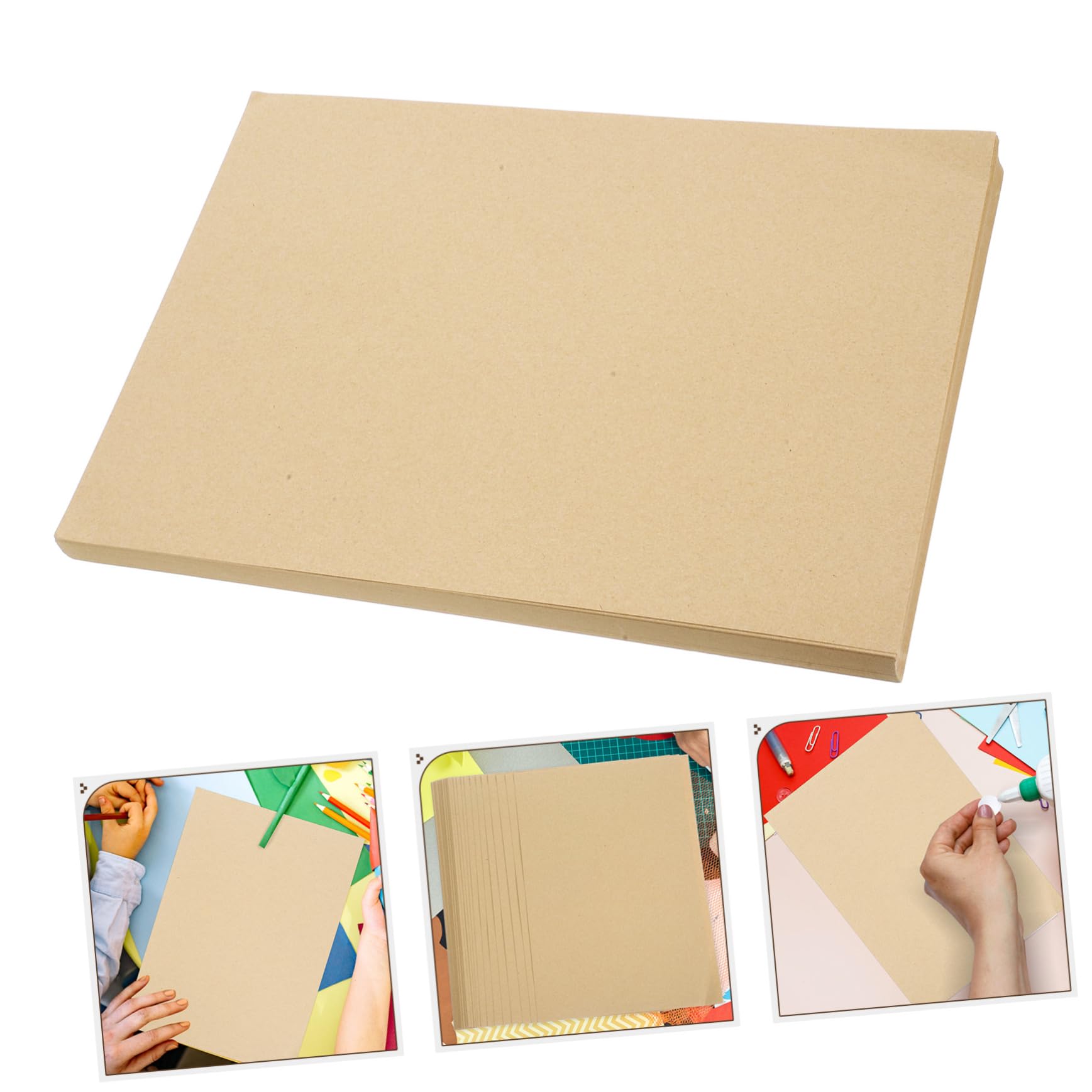 HOODANCOS Cartoncino di Carta Kraft in Fogli di Cartoncino per Rilegatura e Imballaggio Fogli di Carta Kraft in Formato per Scrapbooking e Progetti Fai da Te