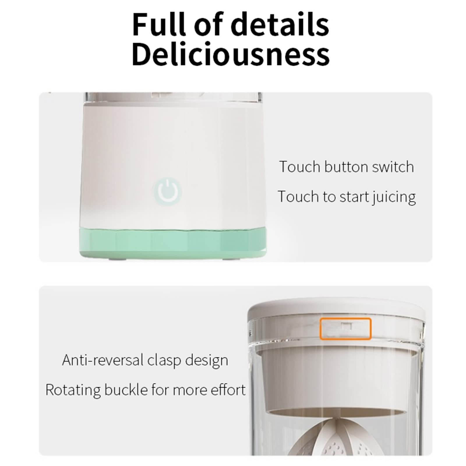 Exprimidor portátil, licuadora USB, exprimidor de limón y naranja, máquina recargable, taza de jugo para el hogar, exprimidor multifuncional inalámbrico de 45W