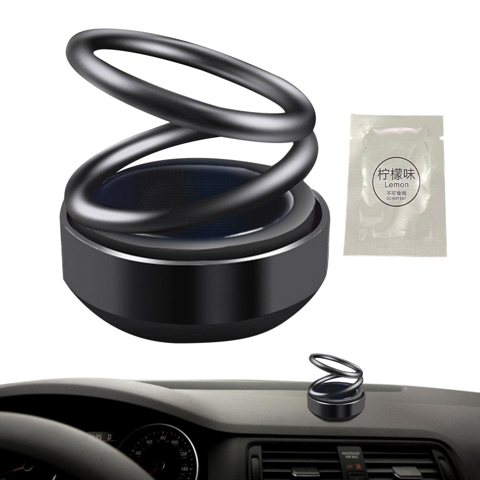 Solar Rotating Air Freshener | Car Aromatherapy Diffuser Auto Rotating Air Freshener Car Air Fresheners Interior Supplies | Car Mounted Aromatherapy Solar Rotary Ornament | Car Interior Accessories