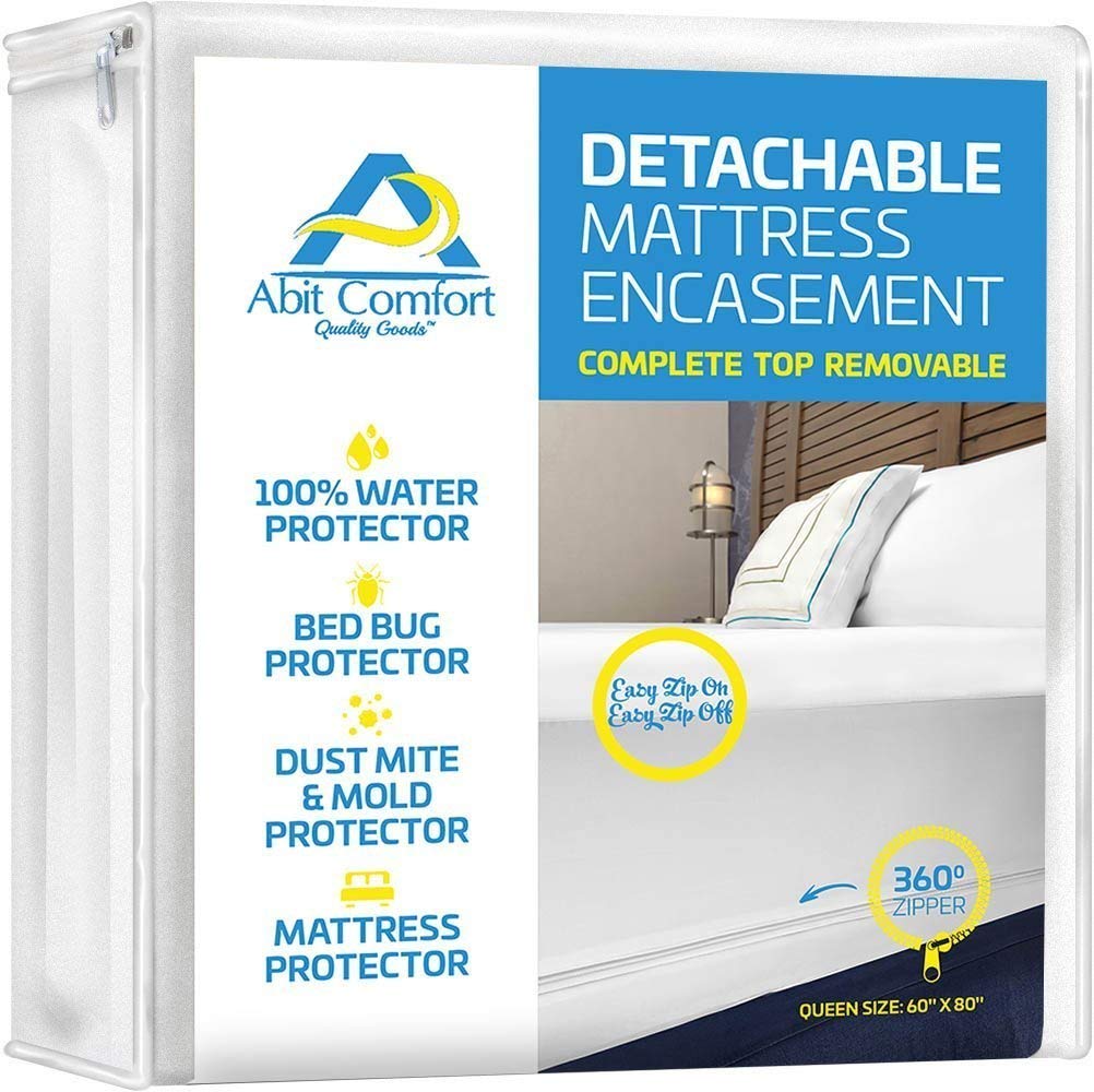 Abit Comfort mattress cover, deep size mattress encasement detachable top, waterproof, bed bug prote