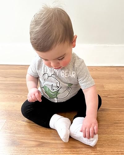 Miniatura 8 de Simply Kids Calcetines tobilleros antideslizantes para bebé (9 pares), agarre superior, algodón suave, para niñas y niños activos (de 0 a 7 años)