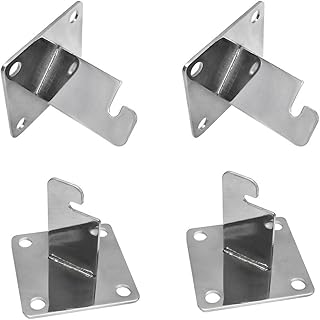 Prolinemax 4 Pc Chrome 3' x 3' Gridwall Wall Bracket Mount Grid Panel Mount Mounting Brackets