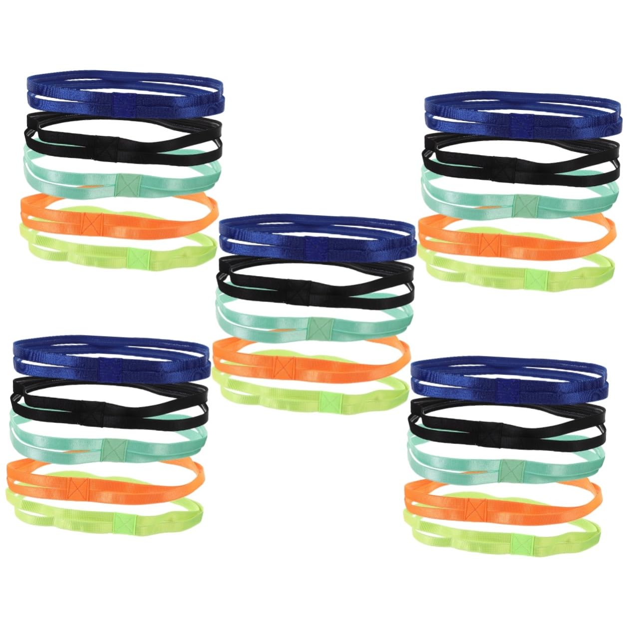 Toyvian Teiliges Elastisches Sport Stirnband Für Frauen rutschfest Atmungsaktiv Für Yoga Fitness Und Outdoor Aktivitäten Stilvolle Designs Fluoreszierend