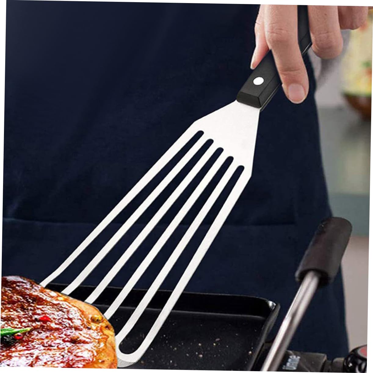 TOYANDONA 4 Sätze Teiliges Spatel Für Grill Und Schwer Belastbar Vielseitig Einsetzbar Zum Wenden Von Fleisch Und Gemüse Spülmaschinengeeignet Küchenhilfe Für Restaurant 2 Stück * 4