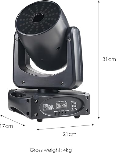Miniatura 6 de Luz de cabeza móvil, 150 W RGBW 4in1 LED DJ luces de escenario, activado por sonido para boda, fiesta de DJ y casa en vivo