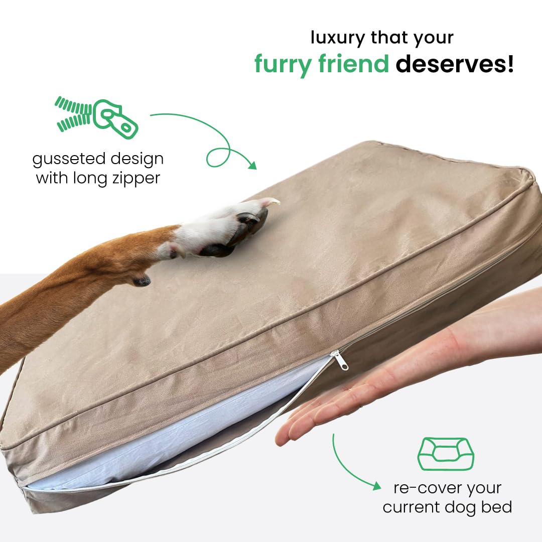 Molly Mutt Funda de Cama para Perros medianos a Grandes, Estampado de Caballos Salvajes, Mide 27 x 36 x 5 Pulgadas, 100% algodón, Duradera, Transpirable, sostenible, Lavable a máquina