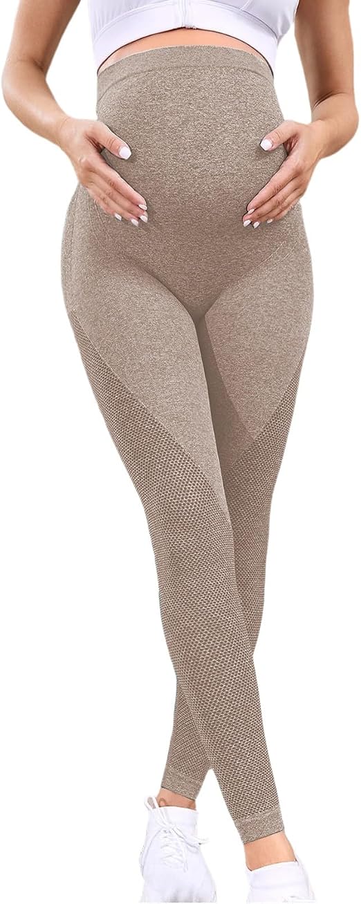 LKRSEEF Legging de Maternité Thermique Doublé Polaire Ultra-Doux pour l'Hiver