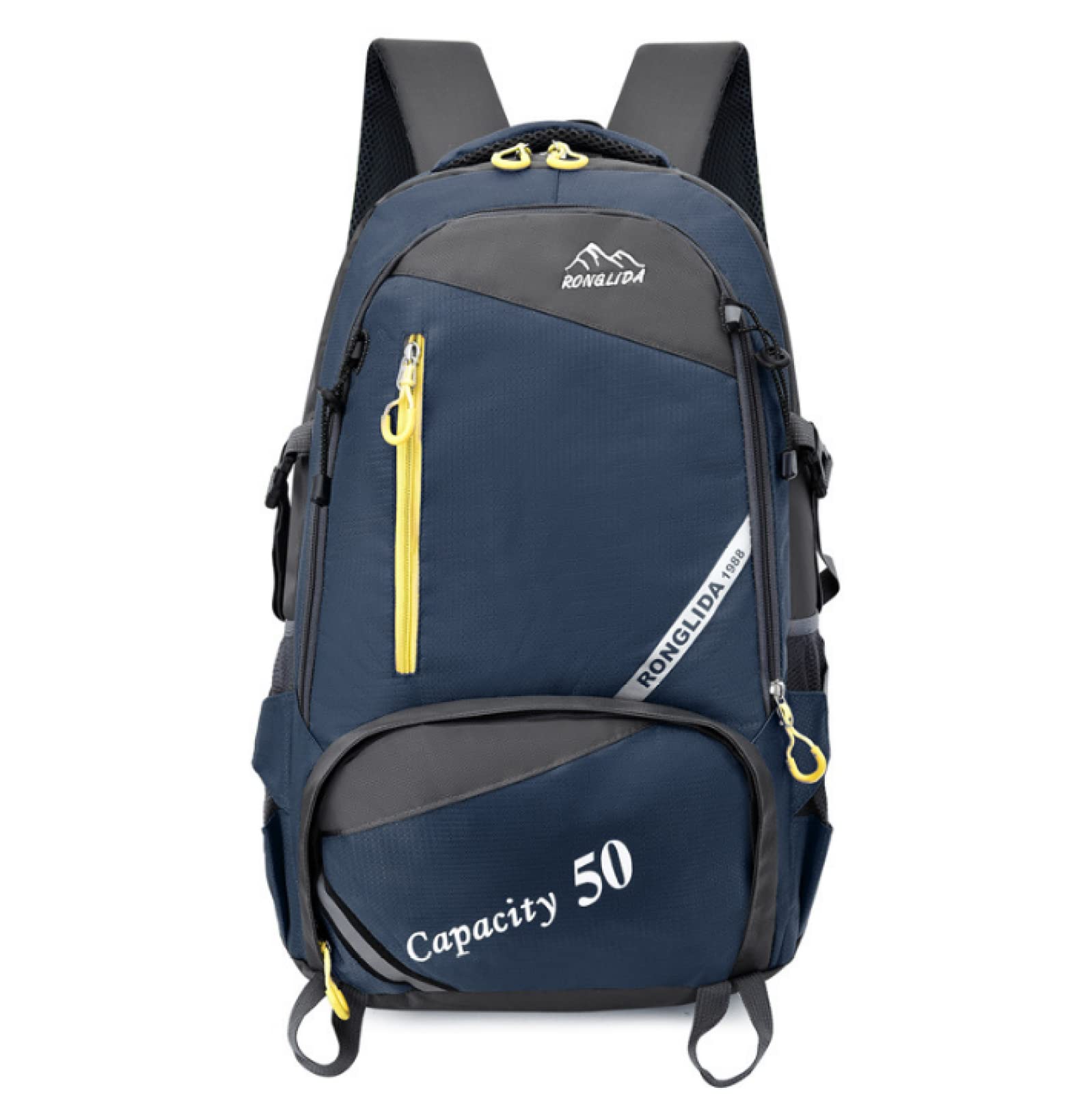 Zaino unisex da 50 litri Borsa sportiva da escursionismo all'aperto Zaino in nylon Alpinismo Zaino da campeggio