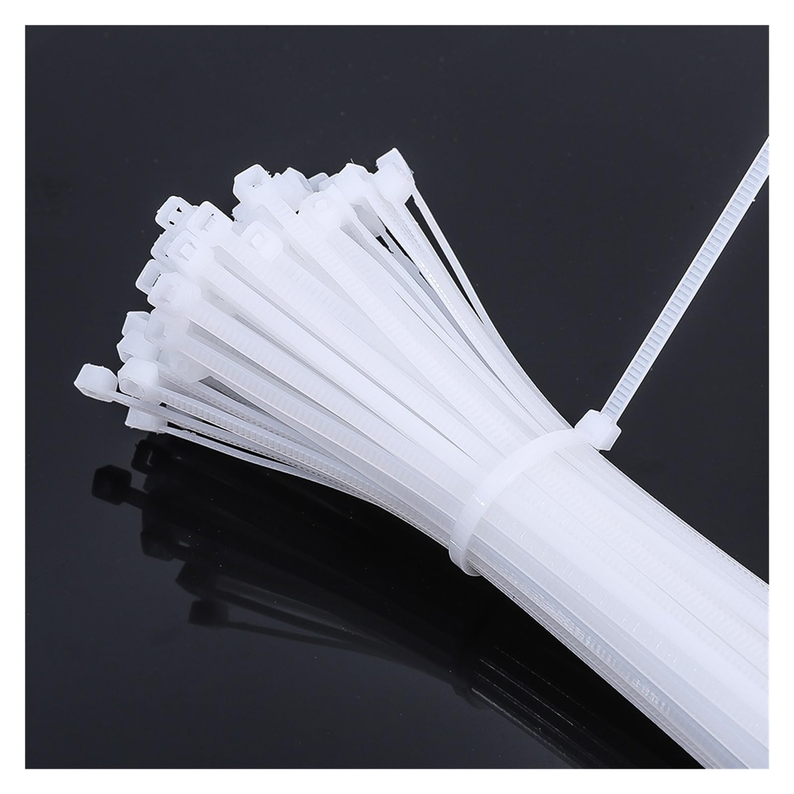 Długie opaski kablowe o dużej wytrzymałości, plast 300/100 szt. Samozamykające się plastikowe opaski nylonowe Odłączany kabel(Black,3X150MM)