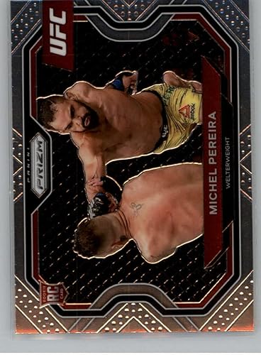 2021 Panini Prizm UFC MMA #183 Michel Pereira Welterweight Horizontal Official Mixed Martial Arts Trading Card in Raw (NM or Better) Condition