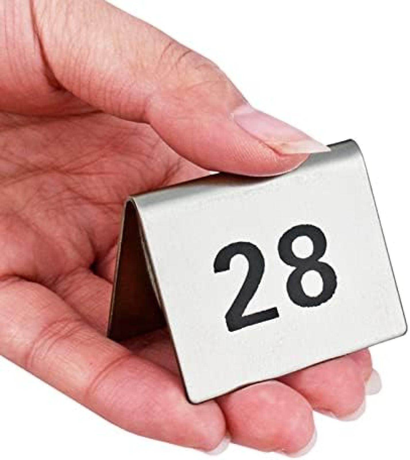 Números De Mesa De Doble Cara 1-50 1-100 Tarjetas De Lugar De Mesa Portatarjetas De Lugar, Fácil De Leer, Fuerte, Duradero, Para Comedor De Cocina, Banquetes De Boda, Carteles De Mesa De Restauran