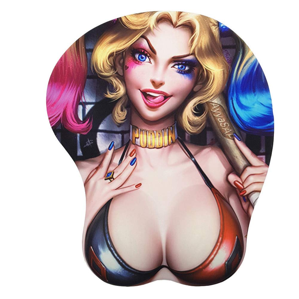 Anti-Slip Mousepad 3D Anime Wrist Rest Gaming Office Mat Desk Mat Cartoon Mouse Pad Silicon Gel Desk Pad Soft Mouse Mat with Wrist Support
