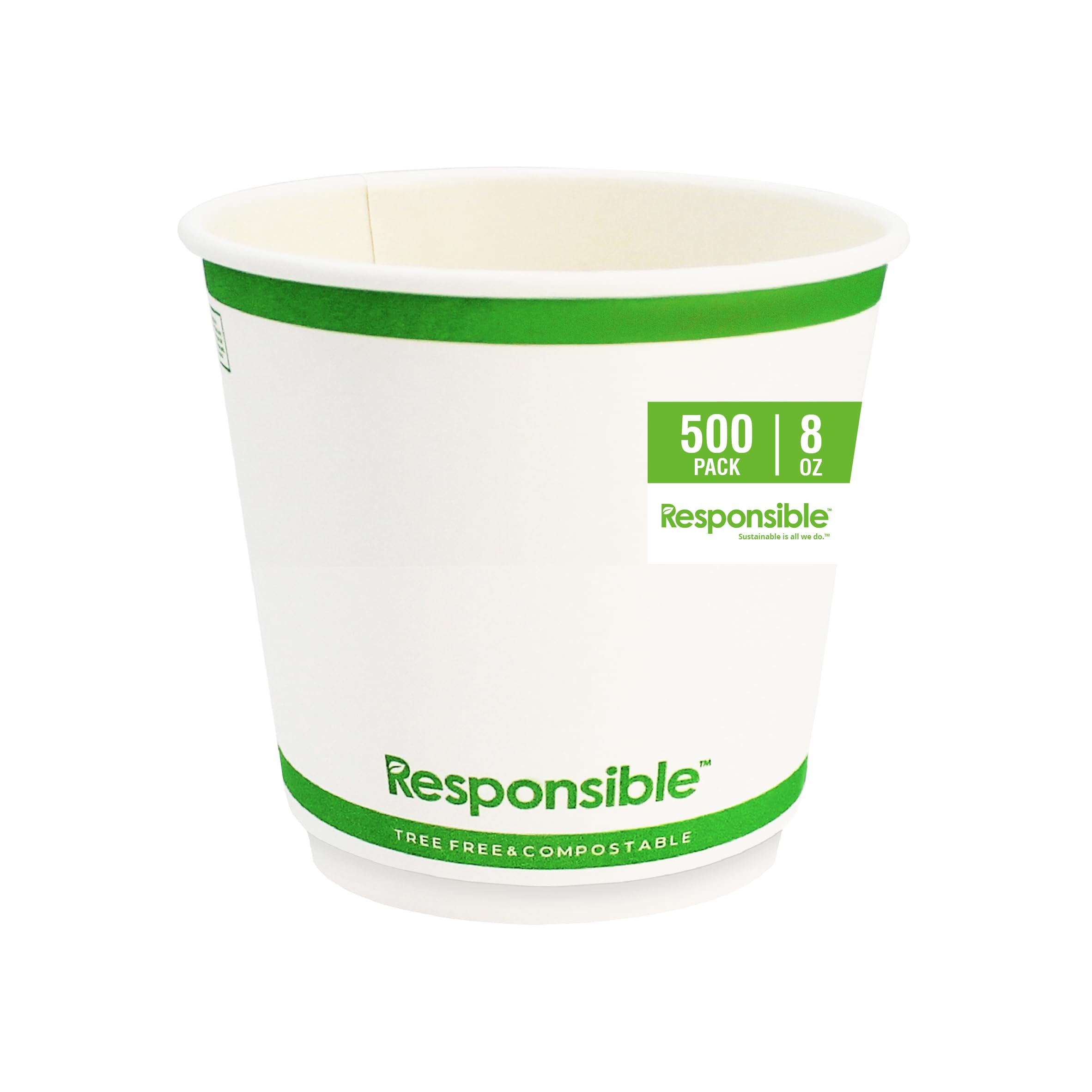 Responsible Products White / 500 / 8 Ounces Cups