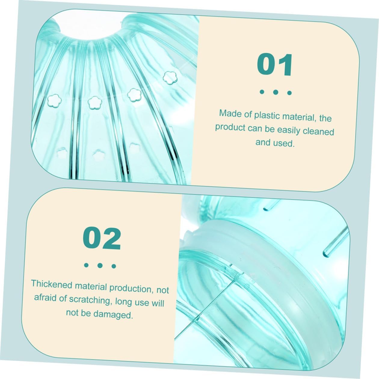 SEWACC 3 Sets DIY Hamster Cage Tunnels with Connectable External Tubes, Blue Plastic Hamster Accessories for Small Animal Habitats and Cage Play