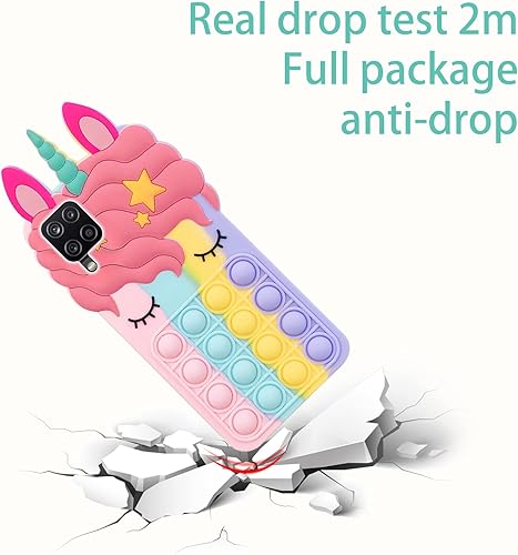 Miniatura 4 de Funda protectora para Samsung Galaxy A12 5G, para Samsung Galaxy A42 5G, con correa para apretar, juguetes de dibujos animados en 3D, diseño de