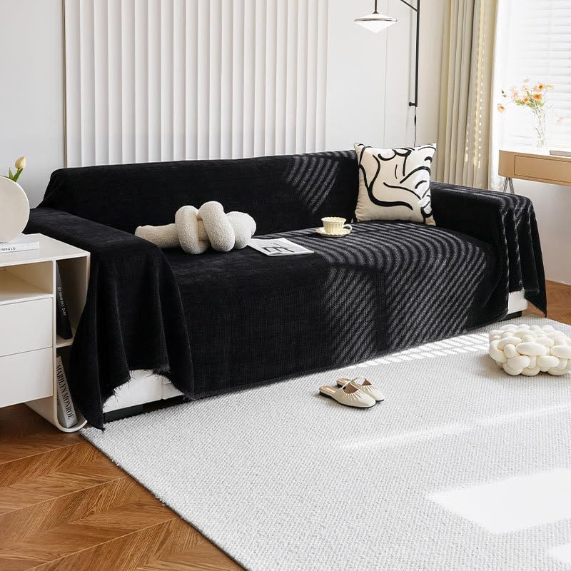 Housse de canapé durable en chenille pour moments de détente en famille
