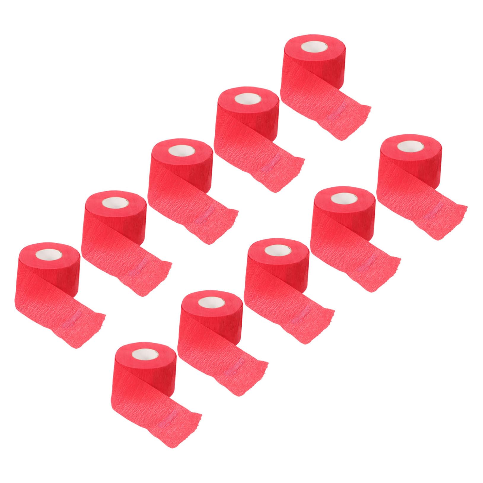 PACKOVE Banda para cuello de peluquería desechable de papel rojo, 10 unidades, cómoda y protectora para cortes en barbería profesional y casa