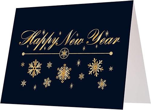 Miniatura 8 de NUOBESTY Tarjetas de felicitación de feliz año nuevo 2022 con tarjetas plegables en blanco y sobres para regalos y regalos de Navidad y Año Nuevo