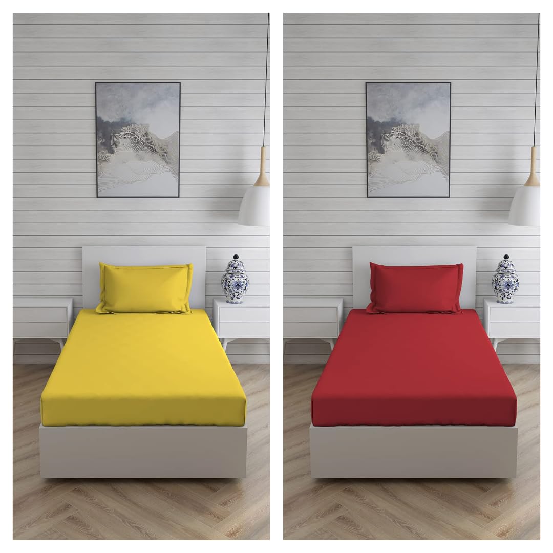 Shri Anand Creations Solid Plain Single Bedsheets Combo with Pillow Covers(Set of 2) (Size: 60x90) (2 Bedsheets 2 Pillow Covers) (B0C7MPB3Q3) Amazon Price History, Amazon Price Tracker