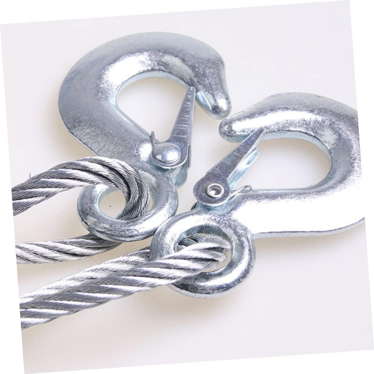 Mikinona Wire Car Trailer Hauling Rope with Hooks Capacity Fluorescent Safety Design Sturdy Forged Construction for Secure Towing and Vehicle Recovery