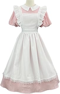 [CR ROLECOS] メイド服 コスプレ 可愛い 大きいサイズ メイド コスプレ衣装 半袖 淡い色 マカロン めいど レディース maid cosplay 喫茶店 撮影 文化祭 イベント ハロウィン 仮装 5点セット 3色展開