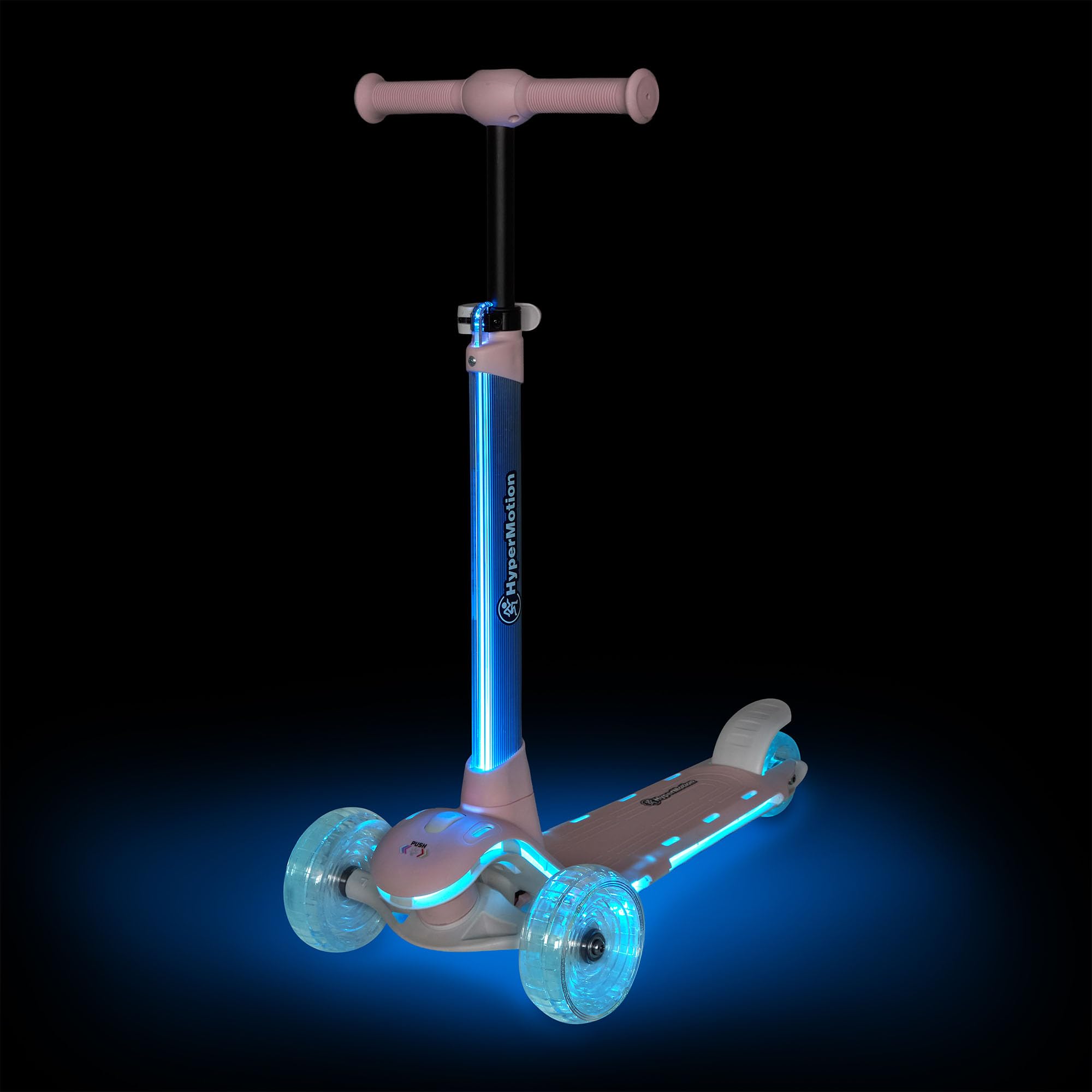HyperMotion- Monopattino a tre ruote per bambini, 3-8 anni, con illuminazione