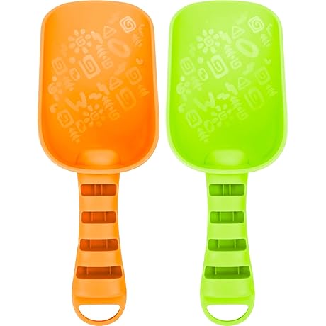 3 Otters Colorful and Heavy Duty Plastic Sand Shovels for Kids