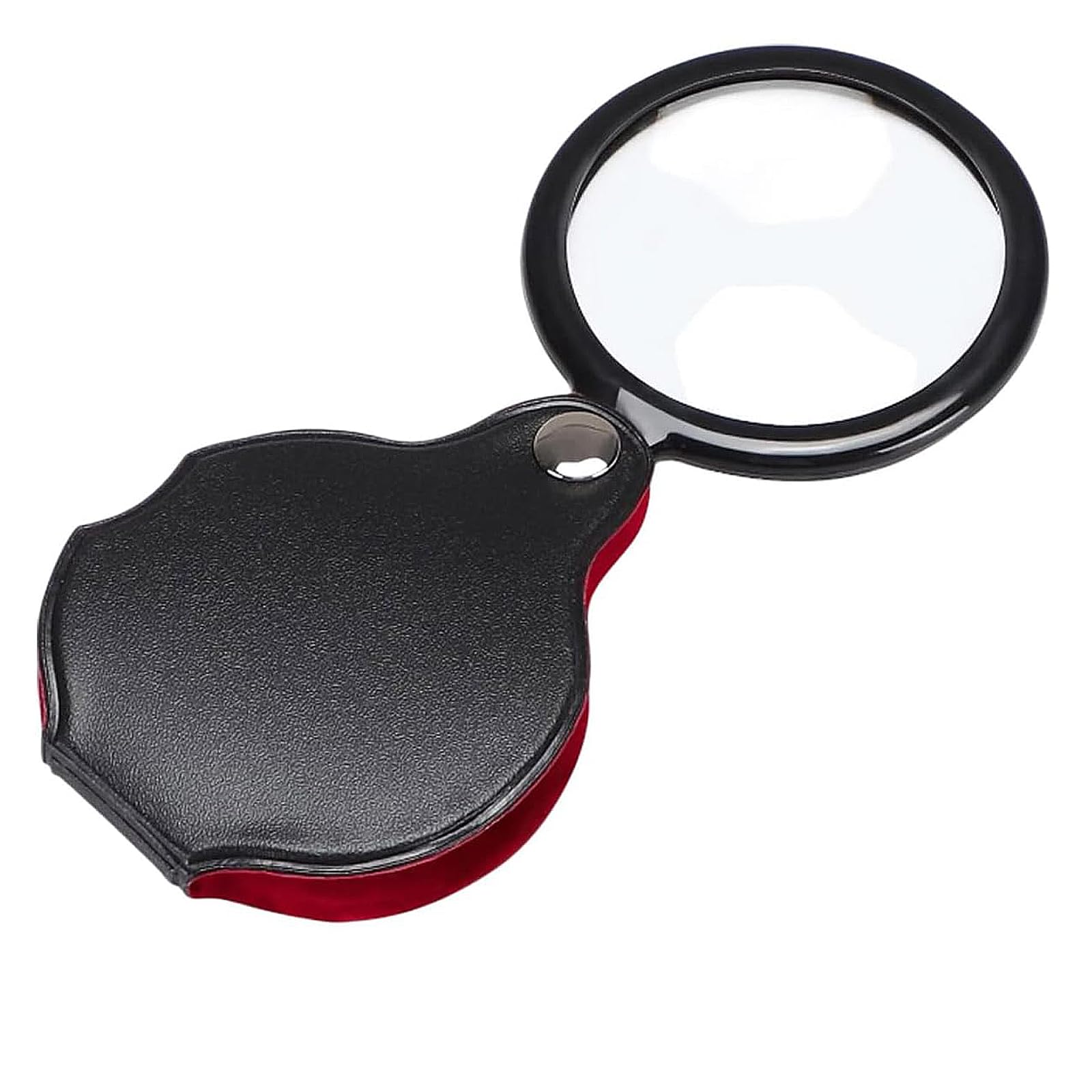 10x Mini Pocket Magnifier With Cortical Protective Cover, Small Foldable Pocket Magnifying Glass, For Reading, Crafts, Science Class, Hobby, Jewelry(Black)