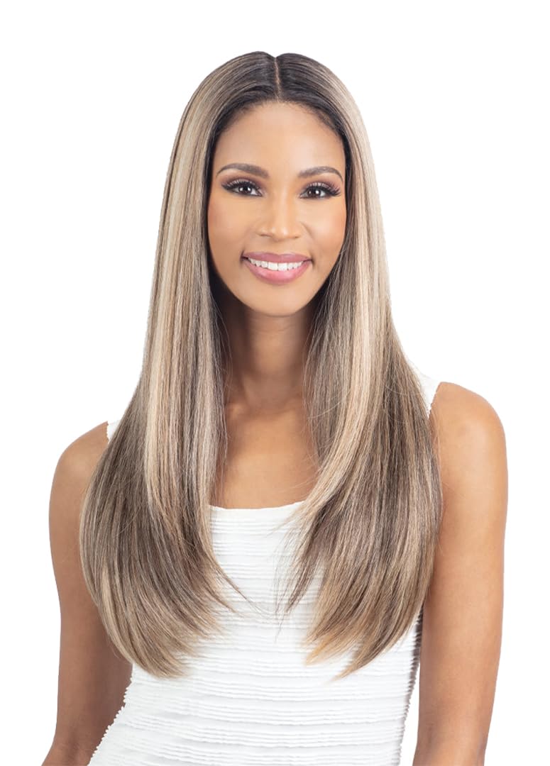 Mayde Beauty Crystal Glueless Ear to Ear HD Lace 5" Part Wig OPAL (4 Medium Brown)