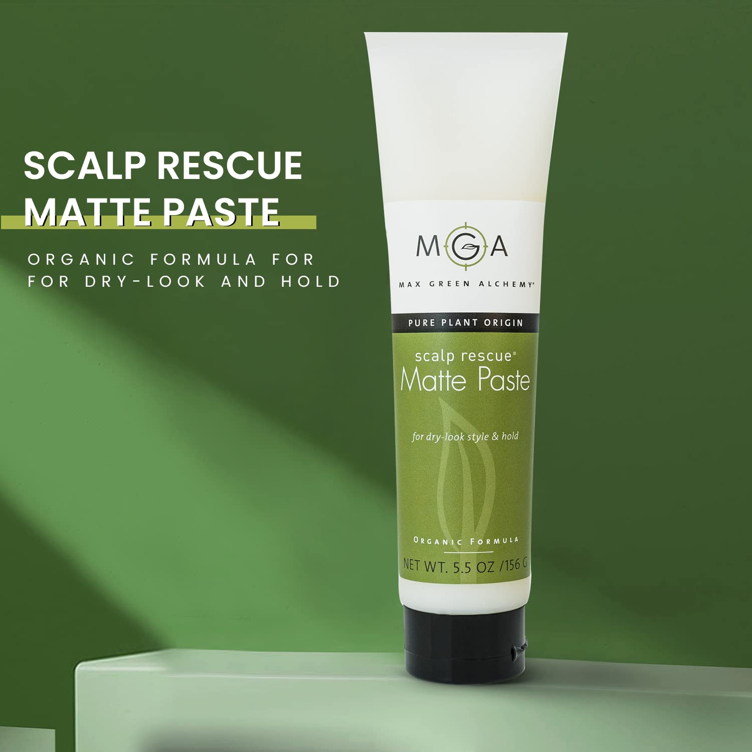 MGA Vegan Matte Hair Paste Tube - Matte Texturizing Paste gives Natural Look, Medium Hold & Creates Bulk made with Organic Formula for Men & Women | Unisex Color Safe and PVP Free | 5.5 Ounces