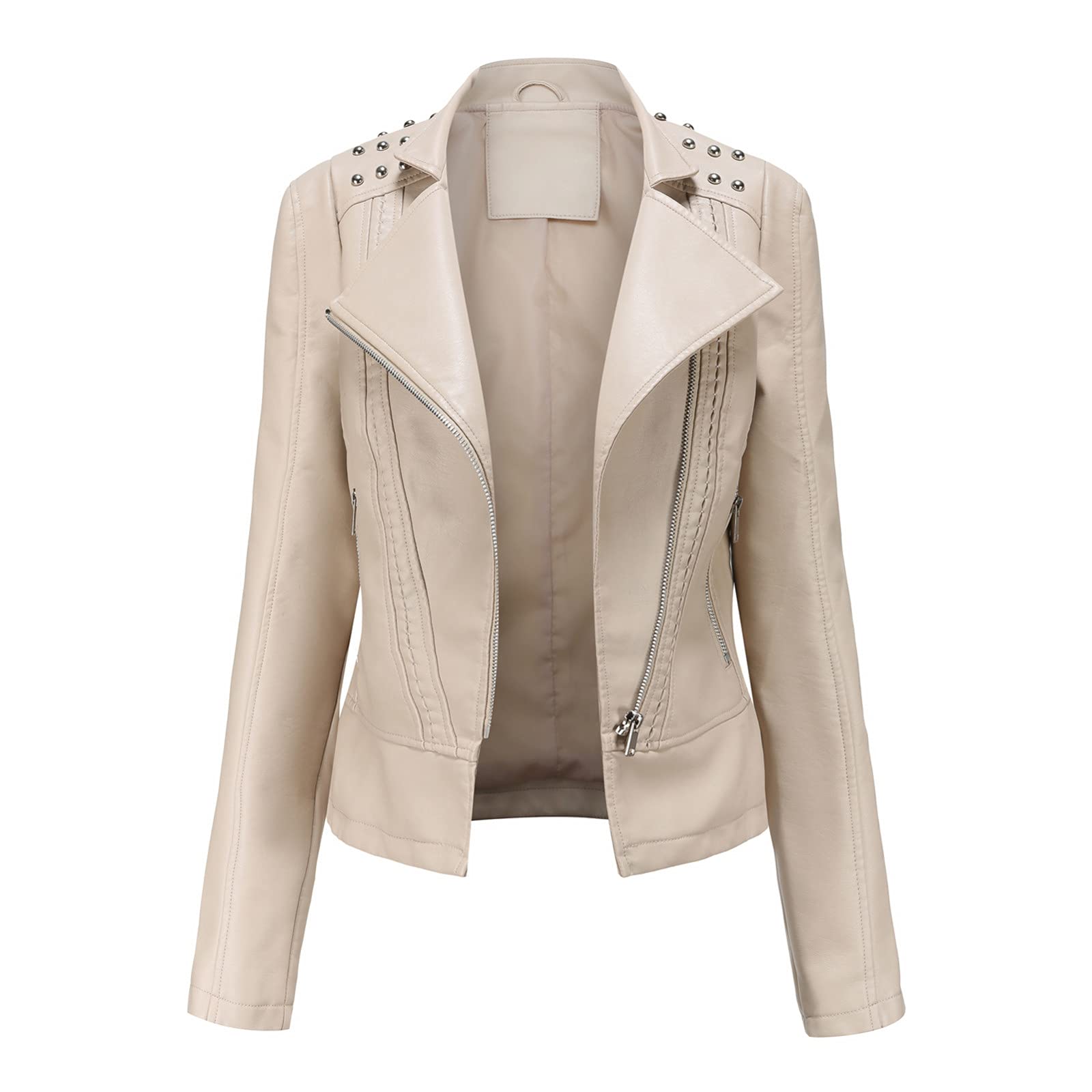 Chaqueta Mujer Invierno Abrigos De Cazadora Forro Polar，Chaqueta sintética ligera para mujer abrigo corto imitación chaqueta informal cremallera frontal estilo casual diario