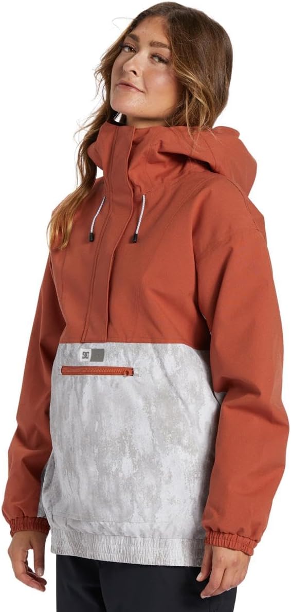 DC Shoes Women's Insulated Half-Zip Snowboard Anorak Jacket - Chalet Anorak | Auburn, X-Small