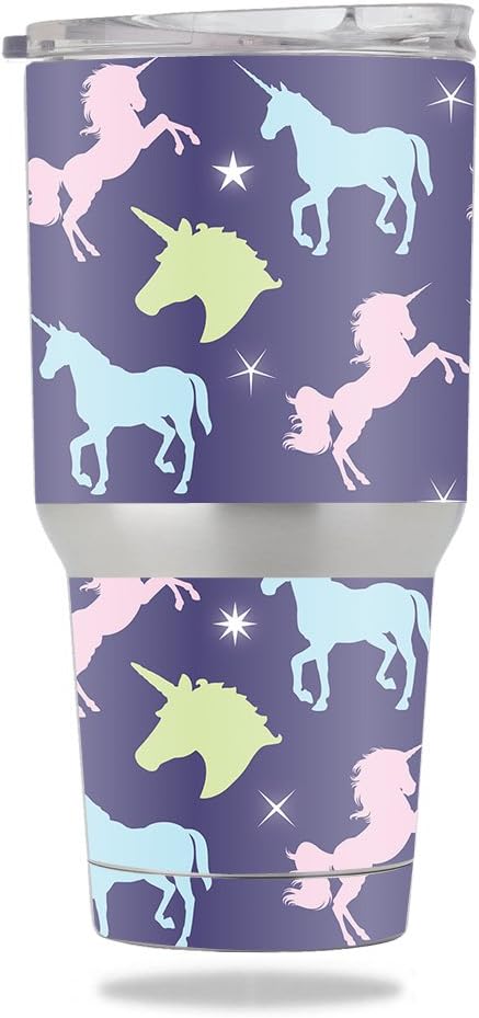 MightySkins Skin Compatible with Members Mark 30 oz Tumbler – Unicorn Dream | Protective, Durable, and Unique Vinyl Decal wrap Cover | Easy to Apply, Remove, and Change Styles | Made in The USA
