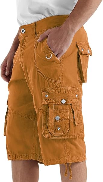Cargo Shorts for Men Casual 3/4 Capri Pants with Pockets