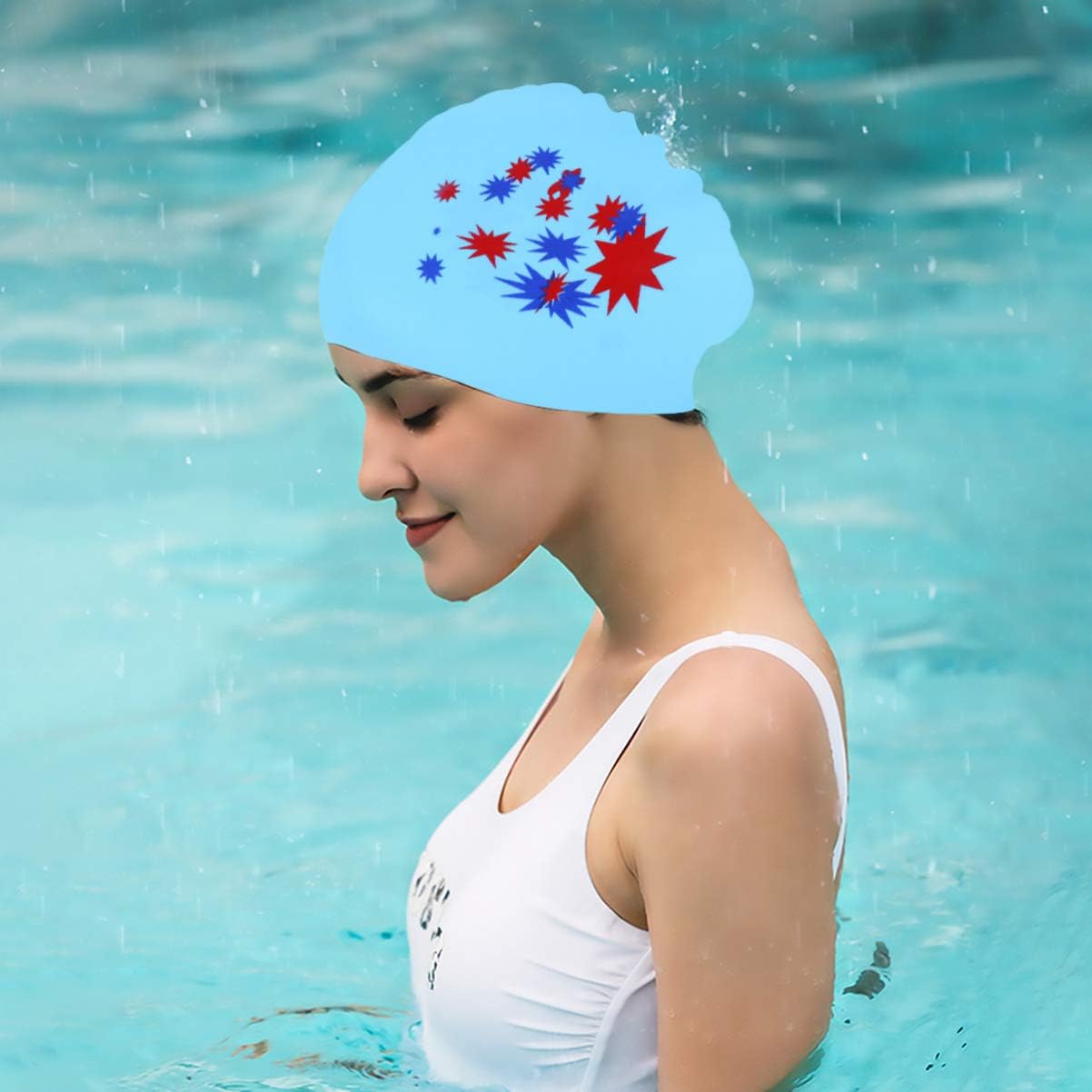 Ounona スイムキャップ レディース 水泳帽 スイミングキャップ シリコン 大人用 水泳キャップ ピンク プール帽子 おしゃれ 激安大特価 Ounona スイムキャップ レディース 水泳帽 スイミングキャップ シリコン 大人用 水泳キャップ ピンク プール帽子 おしゃれ 激安大特価