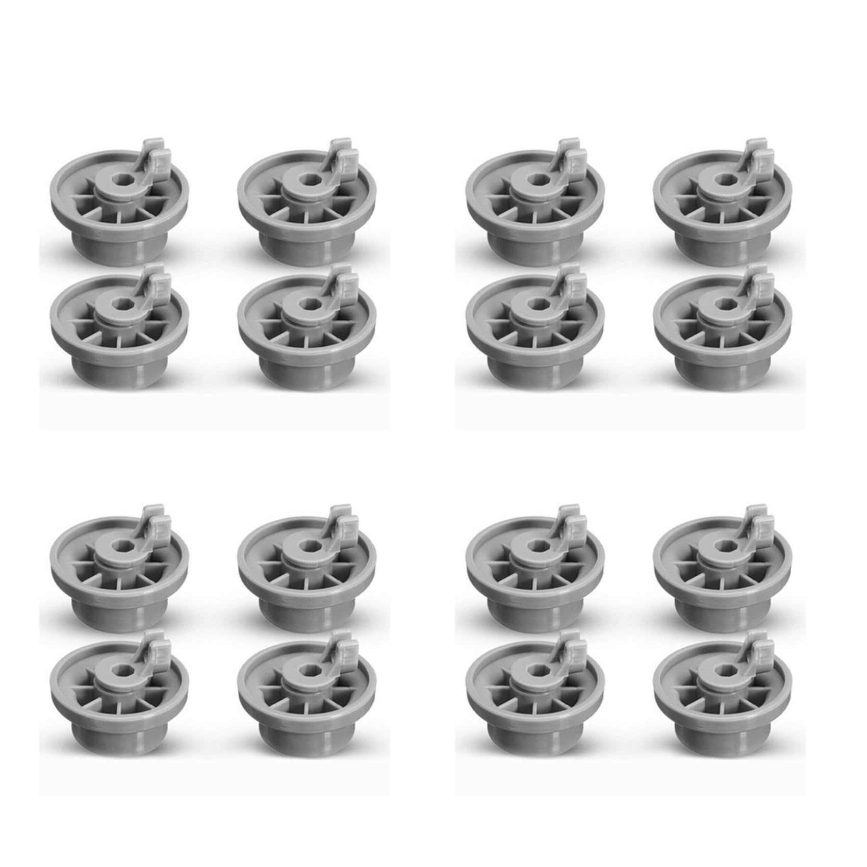 Hndhbfgrt 16x Dishwasher Lower Bottom Basket Wheels Compatible for & 165314 Dishwasher Spare Lower Rollers