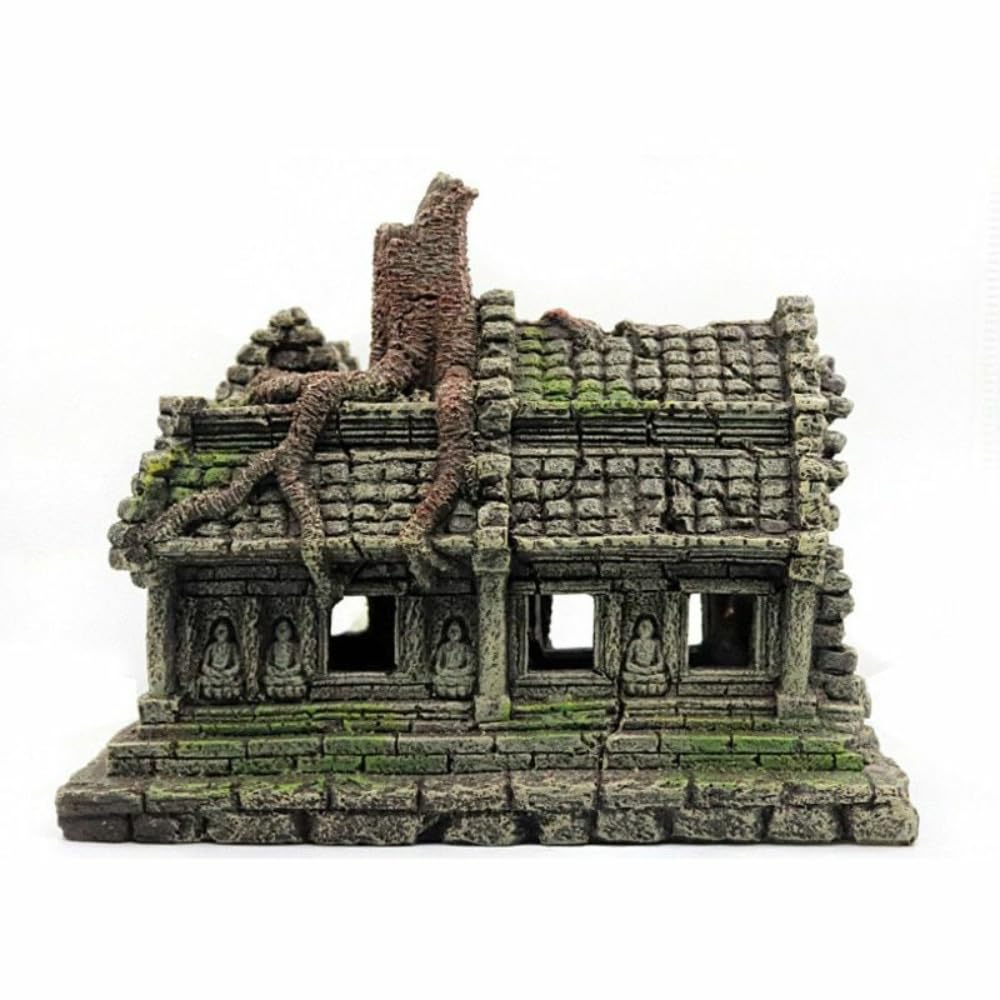 Decorazione per acquario da 29,5 cm, grande castello sull'albero, ornamento Aquascape