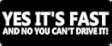 1080 Graphics 3 - Yes It's Fast and No You Can't Drive It Hard Hat/Biker Helmet Sticker BS 980
