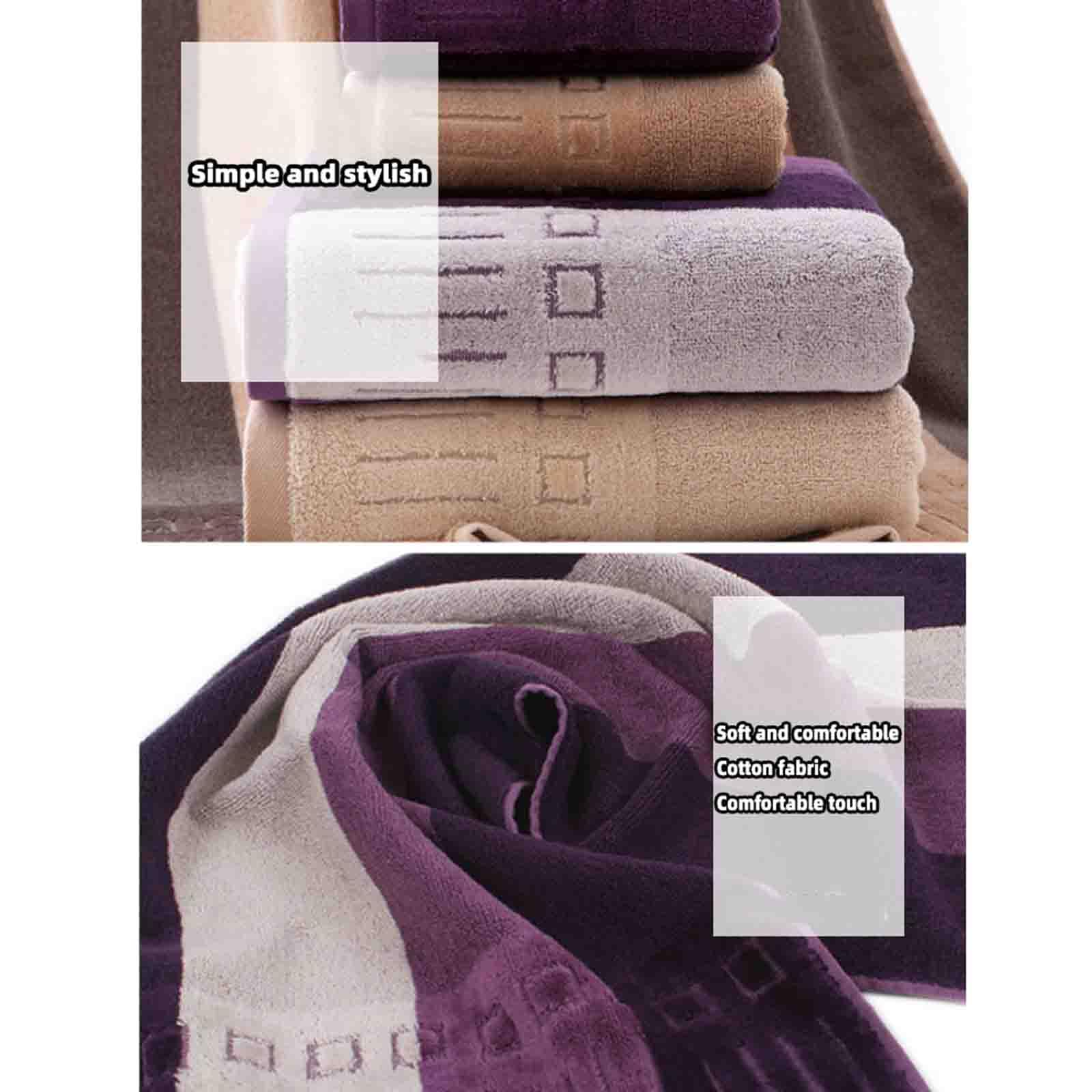 JUSHZ Asciugamani Bagno Lavette Asciugamano Doccia Grande Telo Bagno Towels Grandi Cotone Microfibra Donna Uomo Cotone Spesso Il Tessuto Assorbente è Morbido Regalo (140x70cm,Purple)